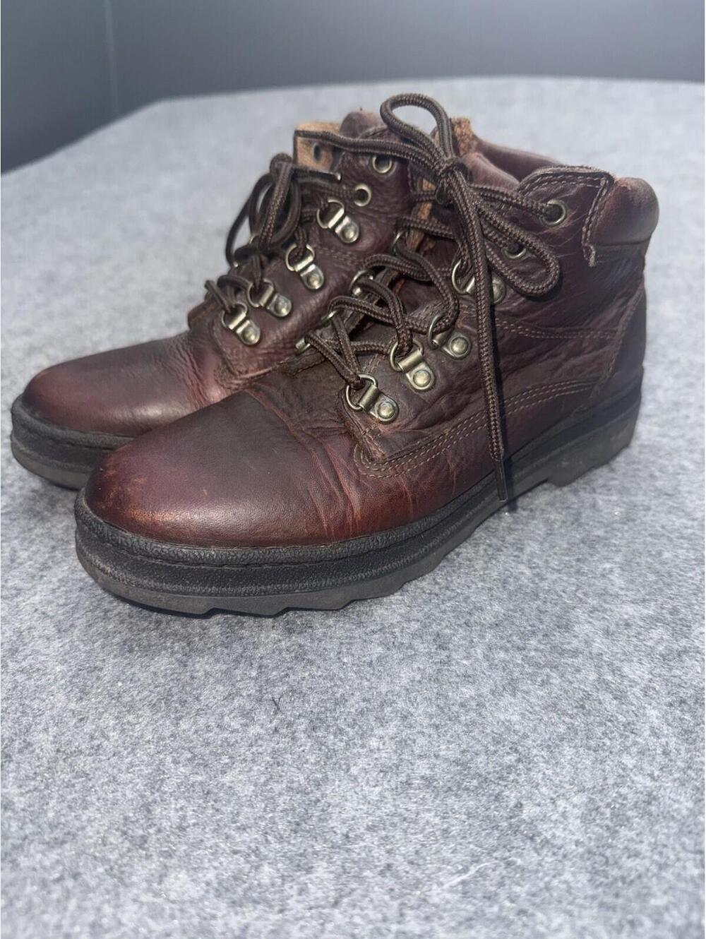 Timberland 64380 Womens 8M Brown Leather Hiking Boots Trail Outdoor Y2K